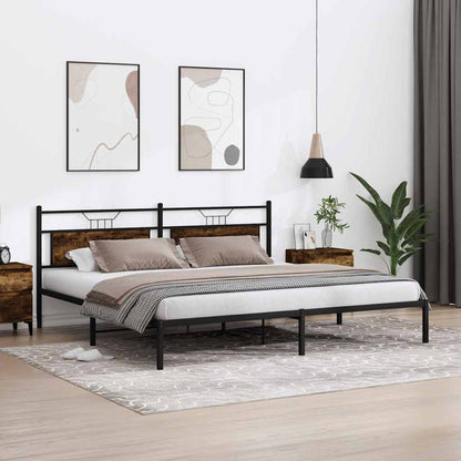 Giroletto senza Materasso Rovere Fumo 193x203 cm in Truciolato