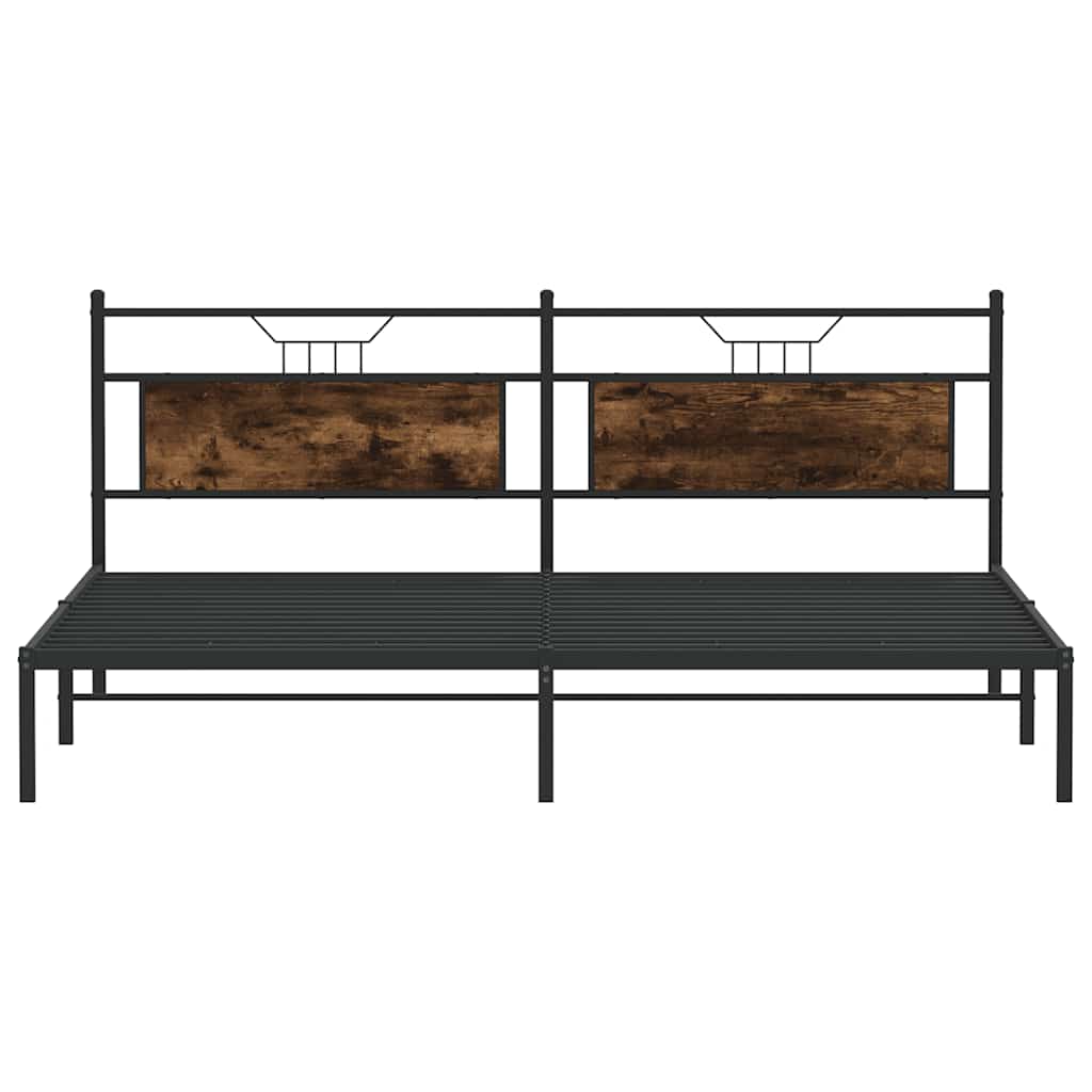 Giroletto senza Materasso Rovere Fumo 193x203 cm in Truciolato