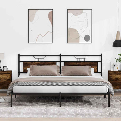 Giroletto senza Materasso Rovere Fumo 193x203 cm in Truciolato