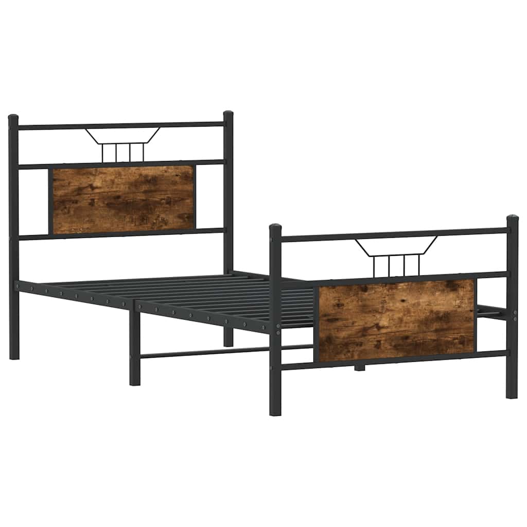 Giroletto senza Materasso Rovere Fumo 75x190 cm in Truciolato
