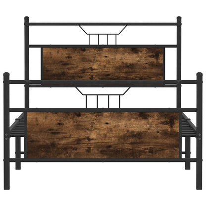 Giroletto senza Materasso Rovere Fumo 100x190 cm in Truciolato