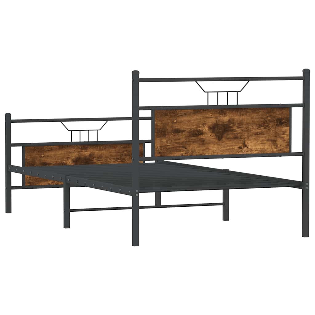 Giroletto senza Materasso Rovere Fumo 100x190 cm in Truciolato