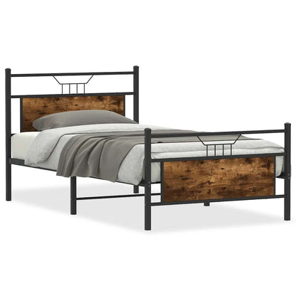 Giroletto senza Materasso Rovere Fumo 100x200 cm in Truciolato | homemem39