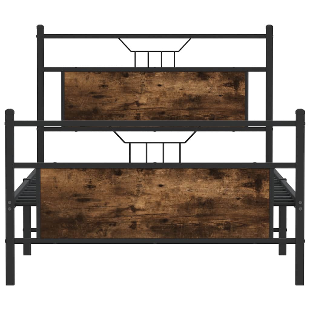 Giroletto senza Materasso Rovere Fumo 100x200 cm in Truciolato | homemem39