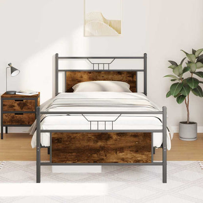 Giroletto senza Materasso Rovere Fumo 100x200 cm in Truciolato