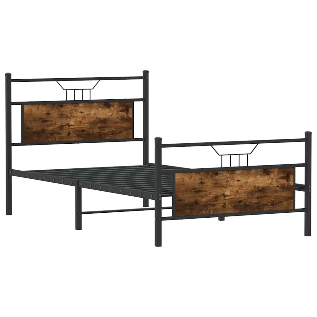 Giroletto senza Materasso Rovere Fumo 107x203 cm in Truciolato