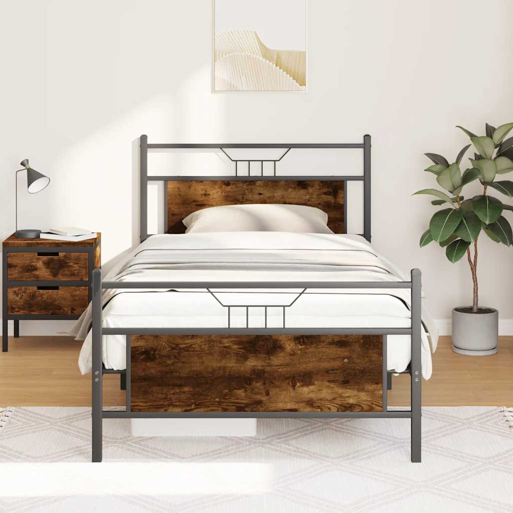 Giroletto senza Materasso Rovere Fumo 107x203 cm in Truciolato