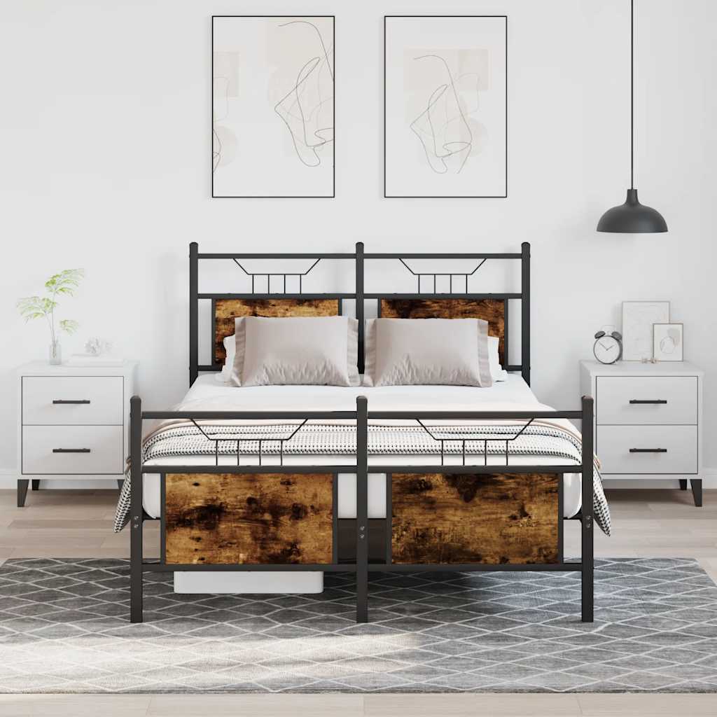 Giroletto senza Materasso Rovere Fumo 120x200 cm in Truciolato