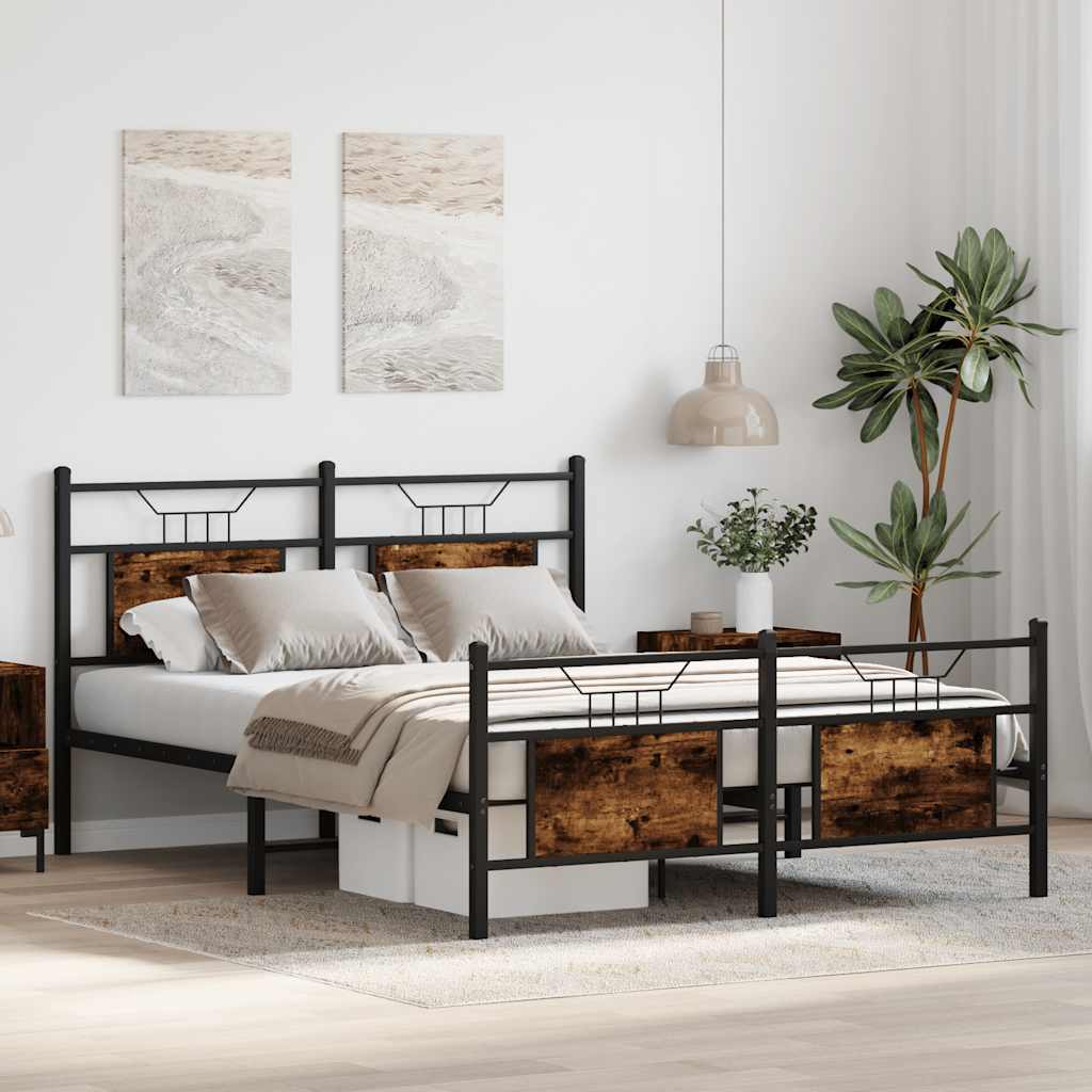 Giroletto senza Materasso Rovere Fumo 137x190 cm in Truciolato