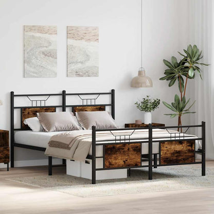 Giroletto senza Materasso Rovere Fumo 140x190 cm in Truciolato