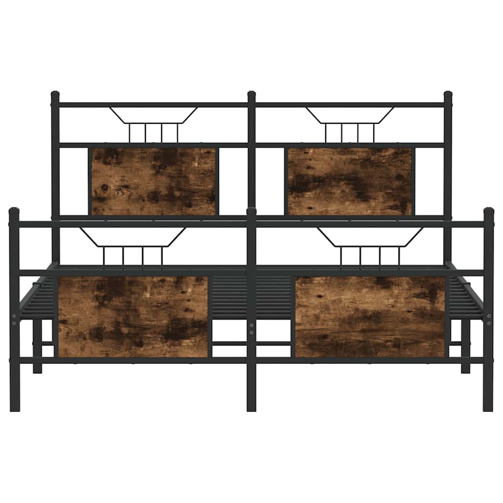 Giroletto senza Materasso Rovere Fumo 140x190 cm in Truciolato
