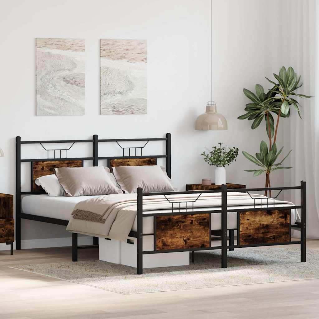 Giroletto senza Materasso Rovere Fumo 140x200 cm in Truciolato