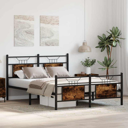 Giroletto senza Materasso Rovere Fumo 140x200 cm in Truciolato