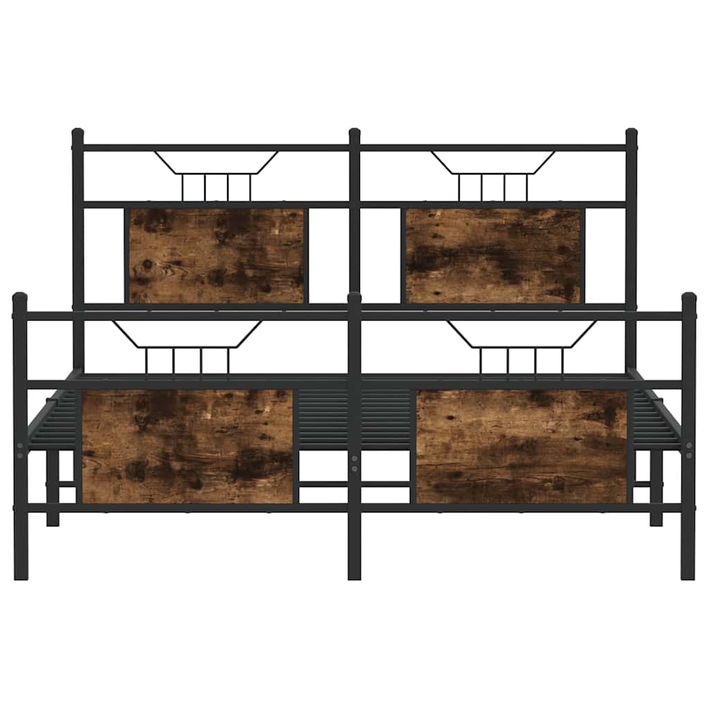 Giroletto senza Materasso Rovere Fumo 140x200 cm in Truciolato
