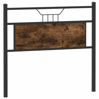 Testiera Rovere Fumo 107 cm in Legno Multistrato e Acciaio - homemem39