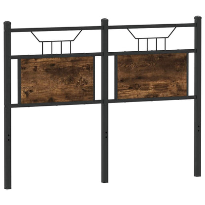 Testiera Rovere Fumo 120 cm in Legno Multistrato e Acciaio - homemem39