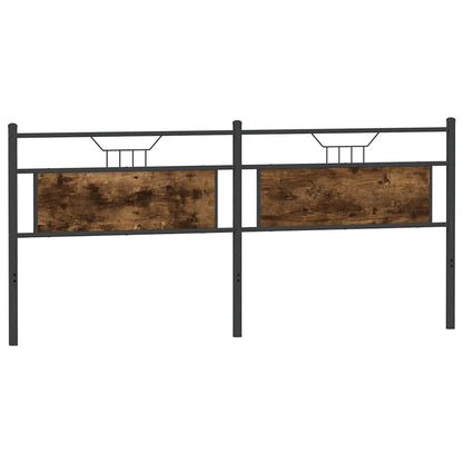 Testiera Rovere Fumo 193 cm in Legno Multistrato e Acciaio - homemem39