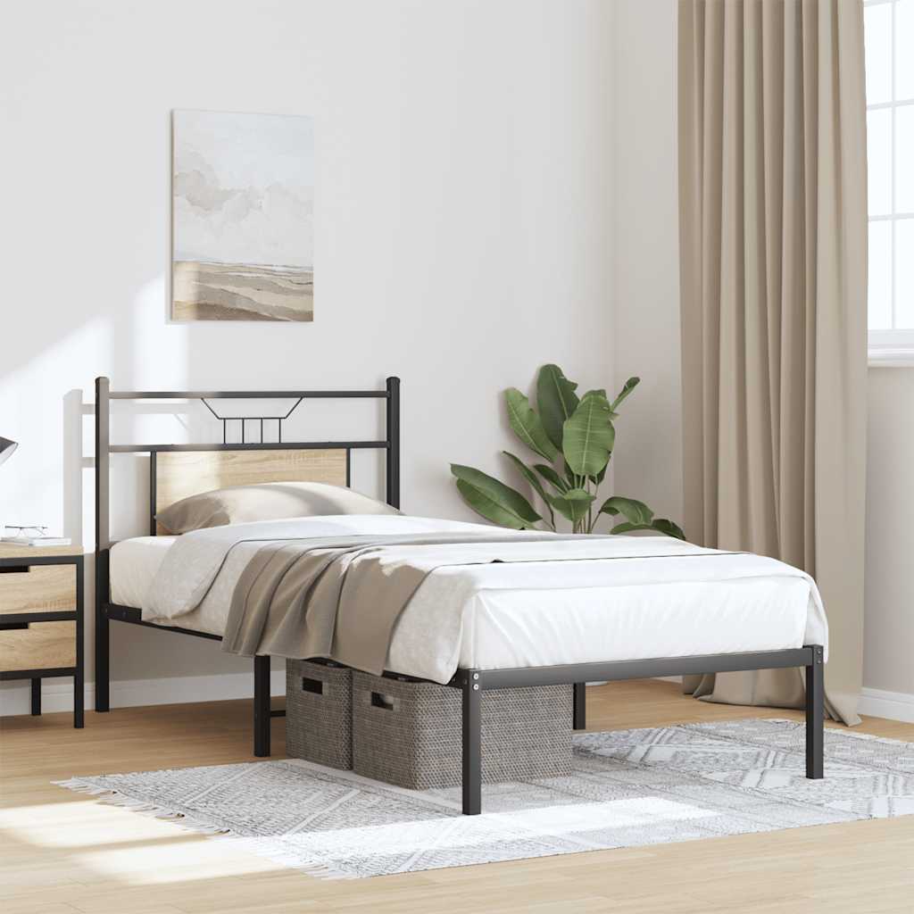 Giroletto senza Materasso Rovere Sonoma 90x190 cm in Truciolato