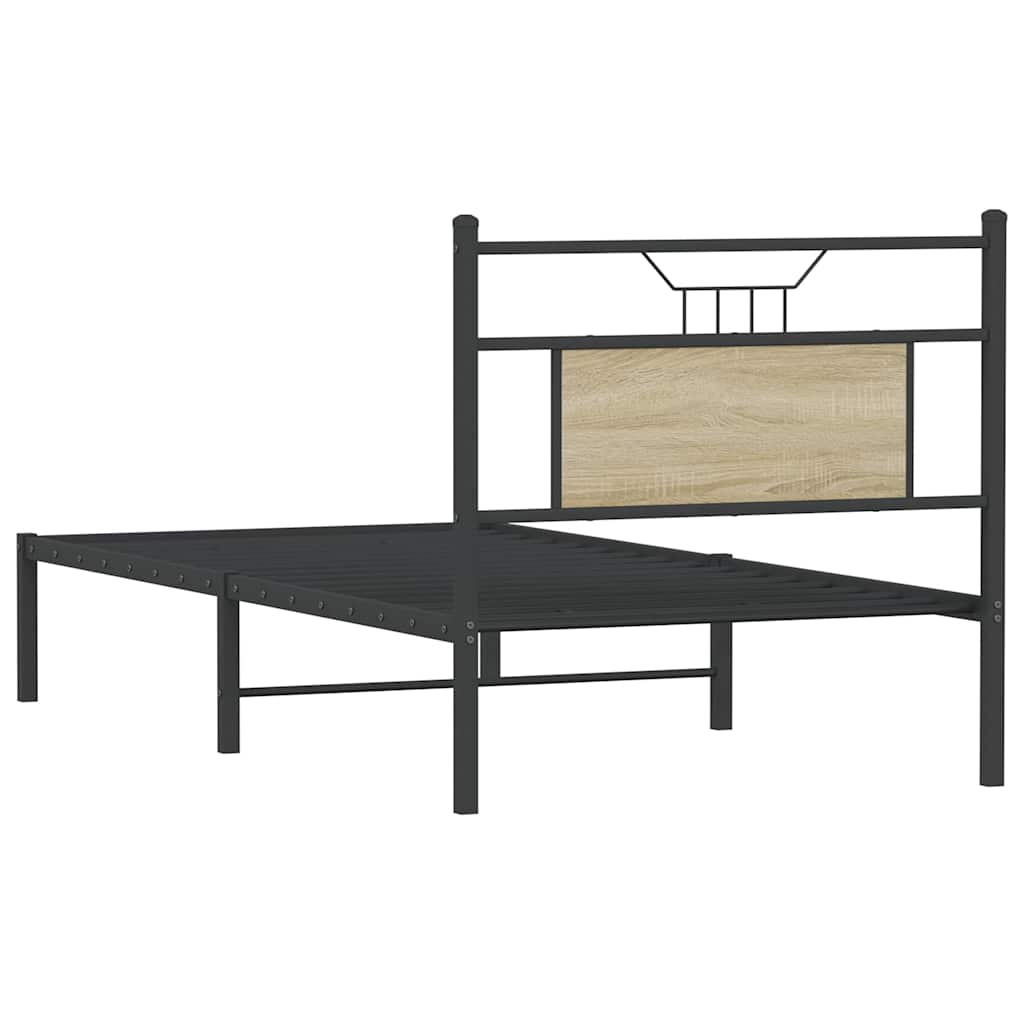 Giroletto senza Materasso Rovere Sonoma 90x200 cm in Truciolato