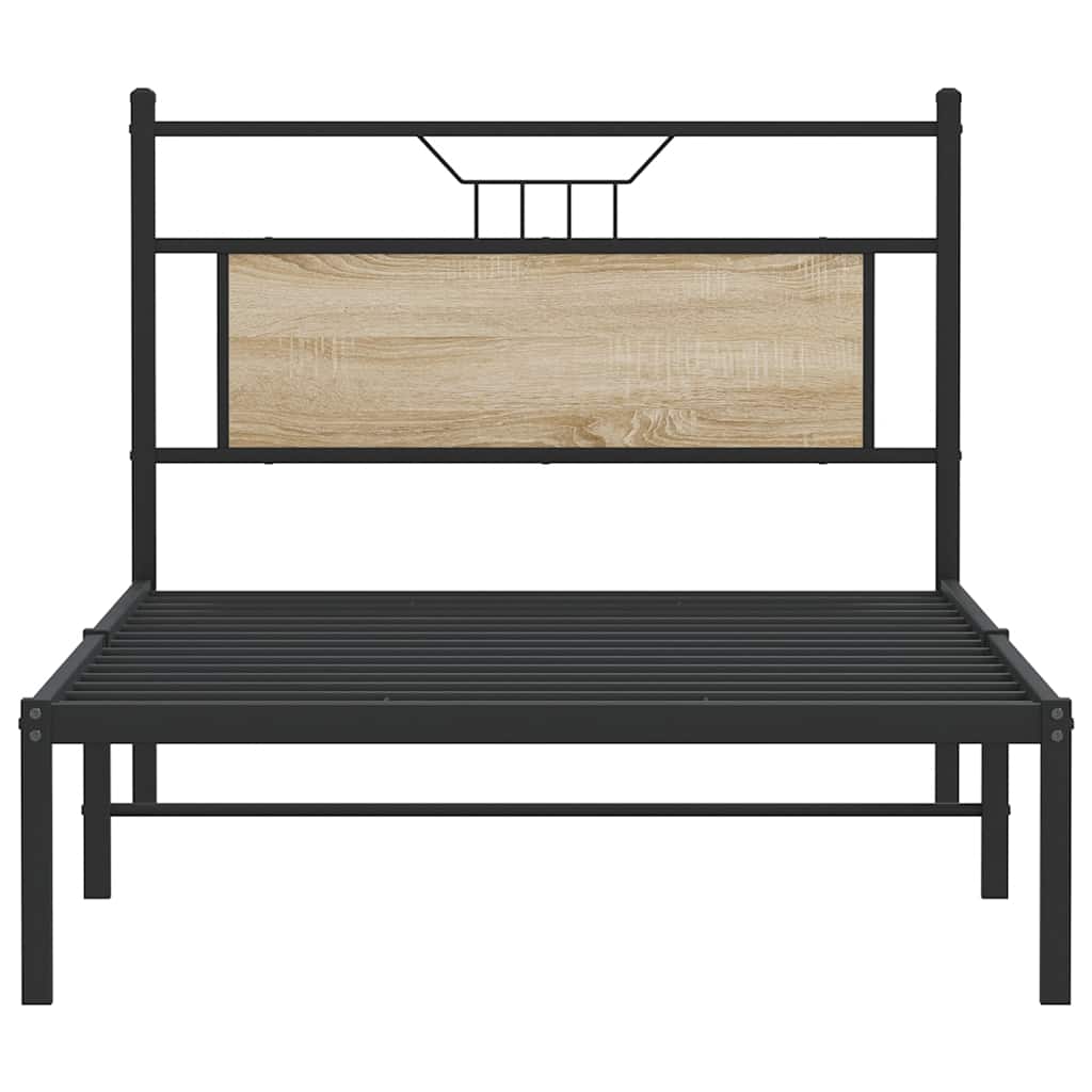 Giroletto senza Materasso Rovere Sonoma 100x190cm in Truciolato