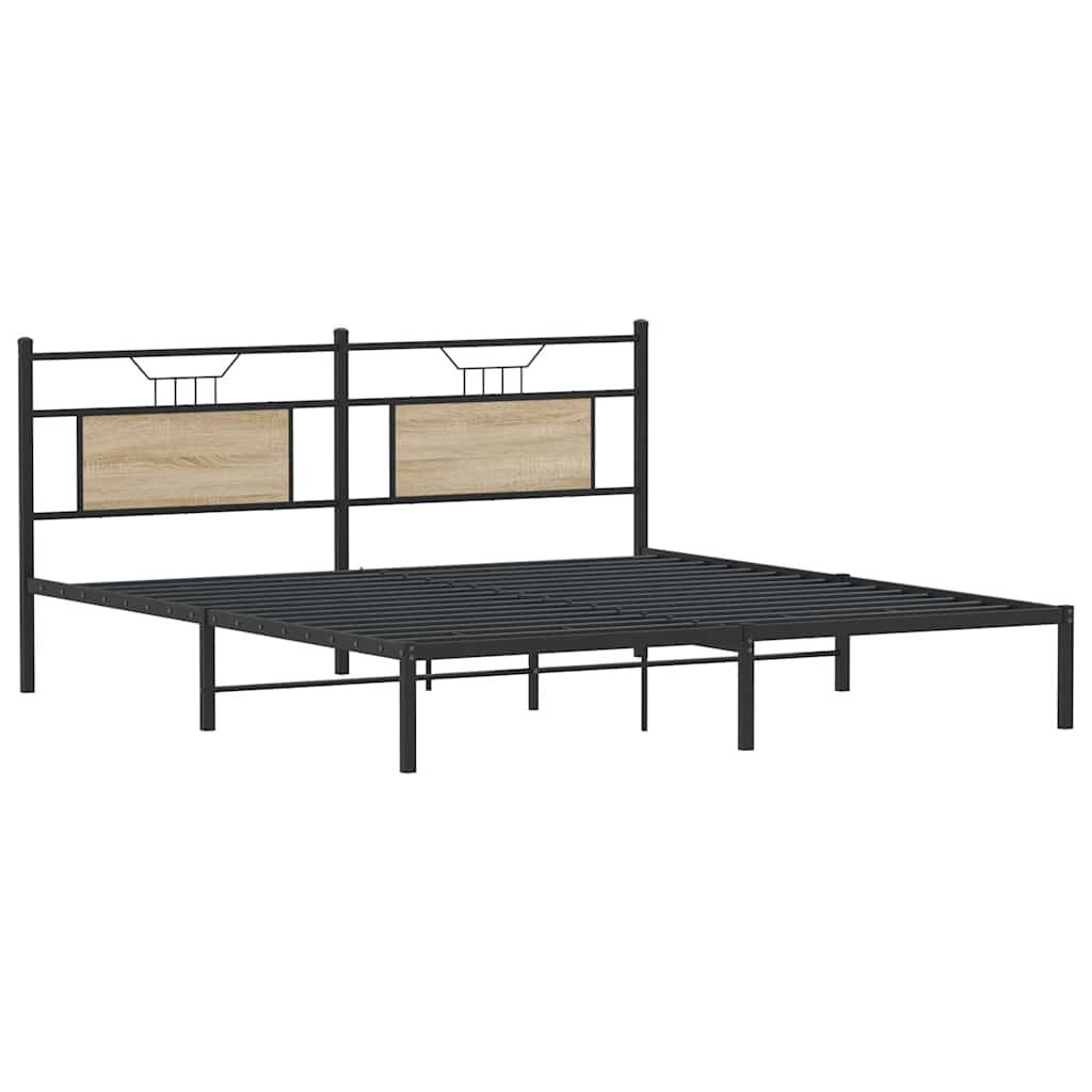 Giroletto senza Materasso Rovere Sonoma 183x203cm in Truciolato