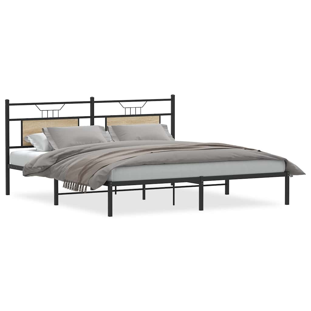 Giroletto senza Materasso Rovere Sonoma 183x213cm in Truciolato | homemem39