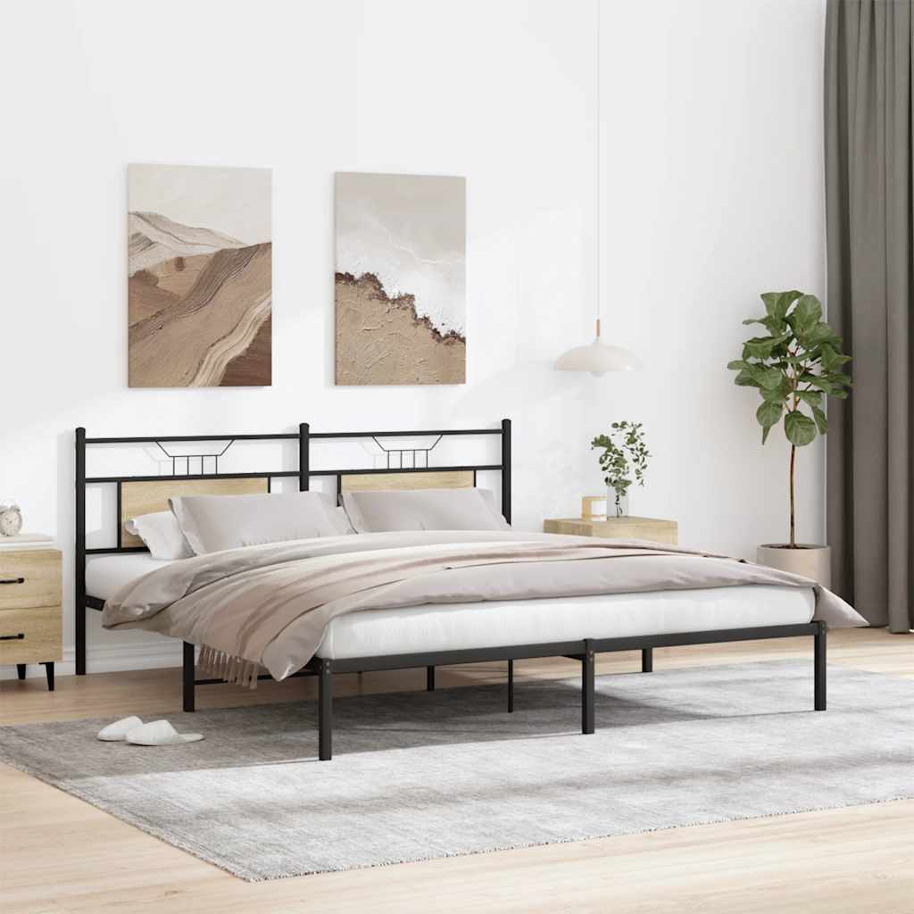 Giroletto senza Materasso Rovere Sonoma 183x213cm in Truciolato