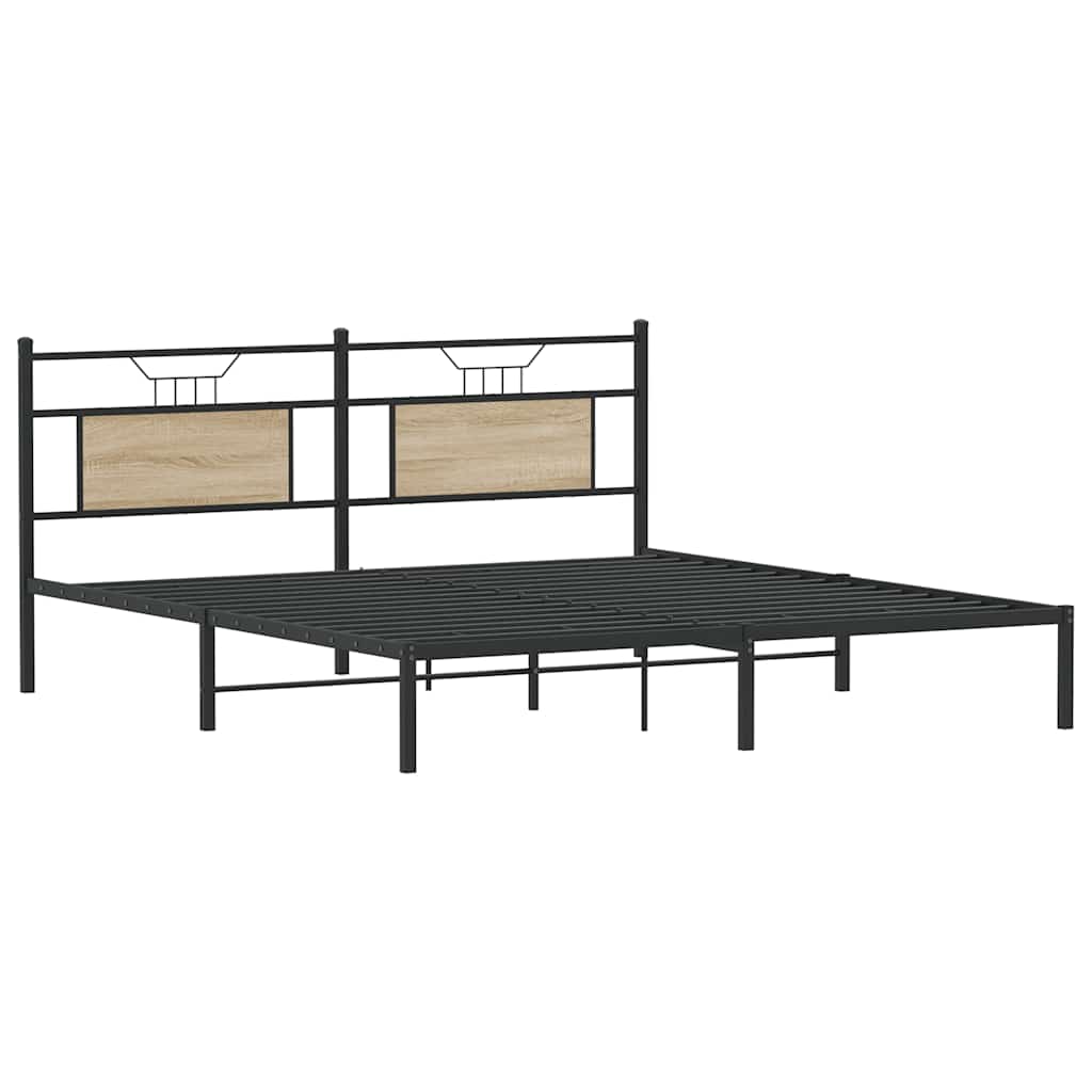 Giroletto senza Materasso Rovere Sonoma 183x213cm in Truciolato
