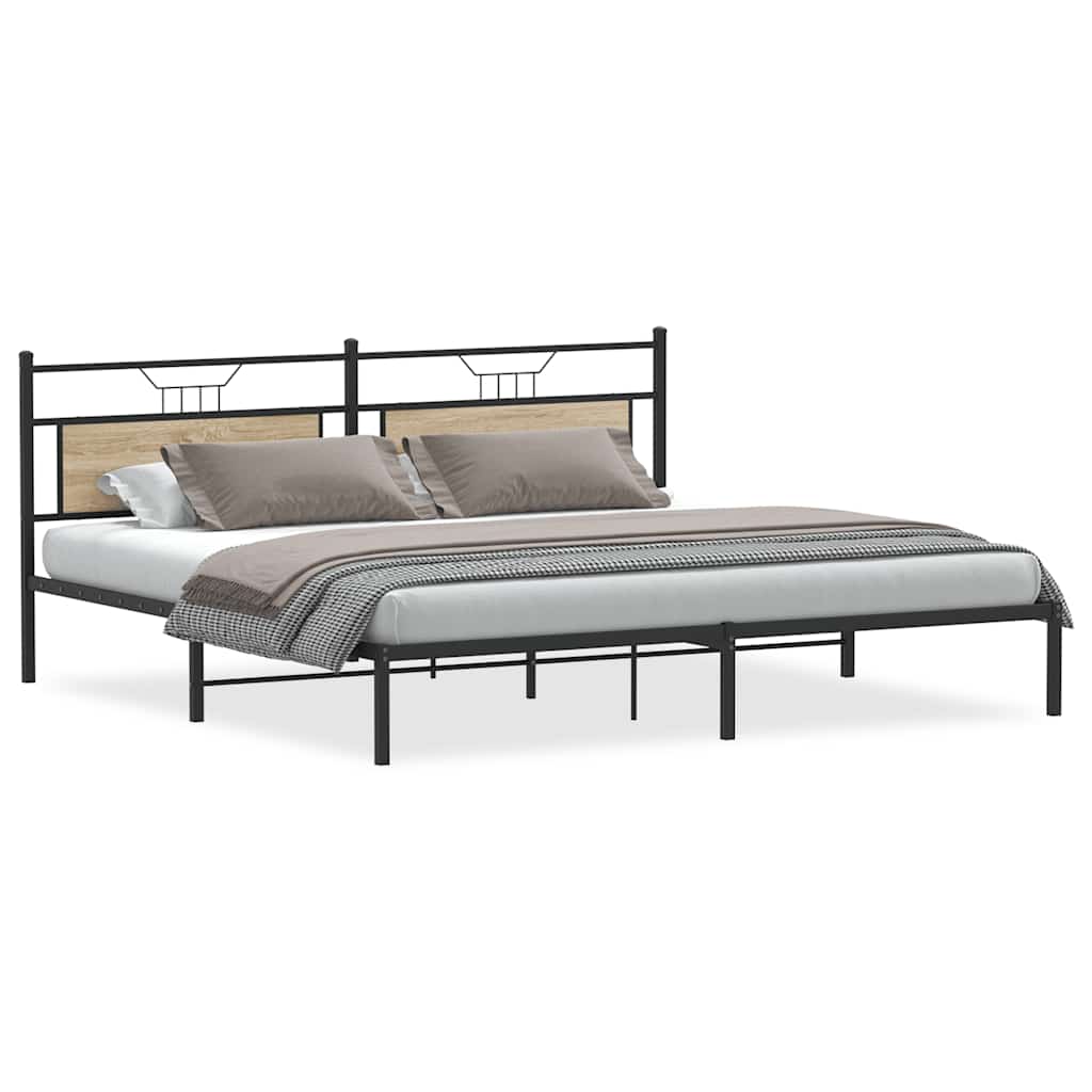 Giroletto senza Materasso Rovere Sonoma 193x203cm in Truciolato