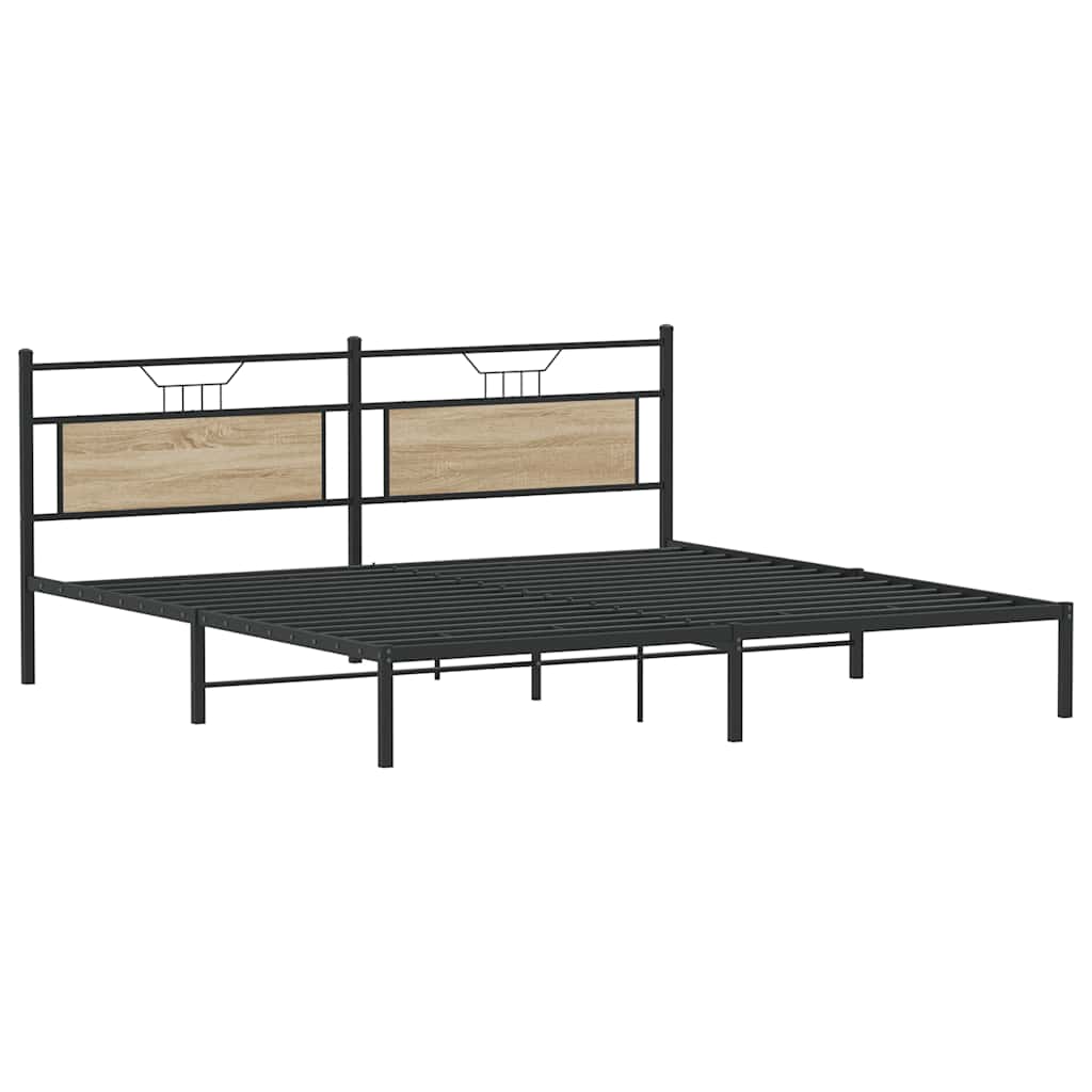 Giroletto senza Materasso Rovere Sonoma 193x203cm in Truciolato
