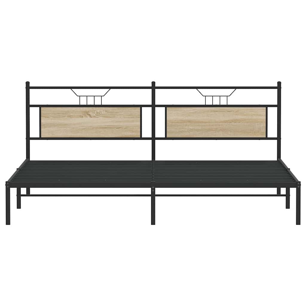 Giroletto senza Materasso Rovere Sonoma 193x203cm in Truciolato