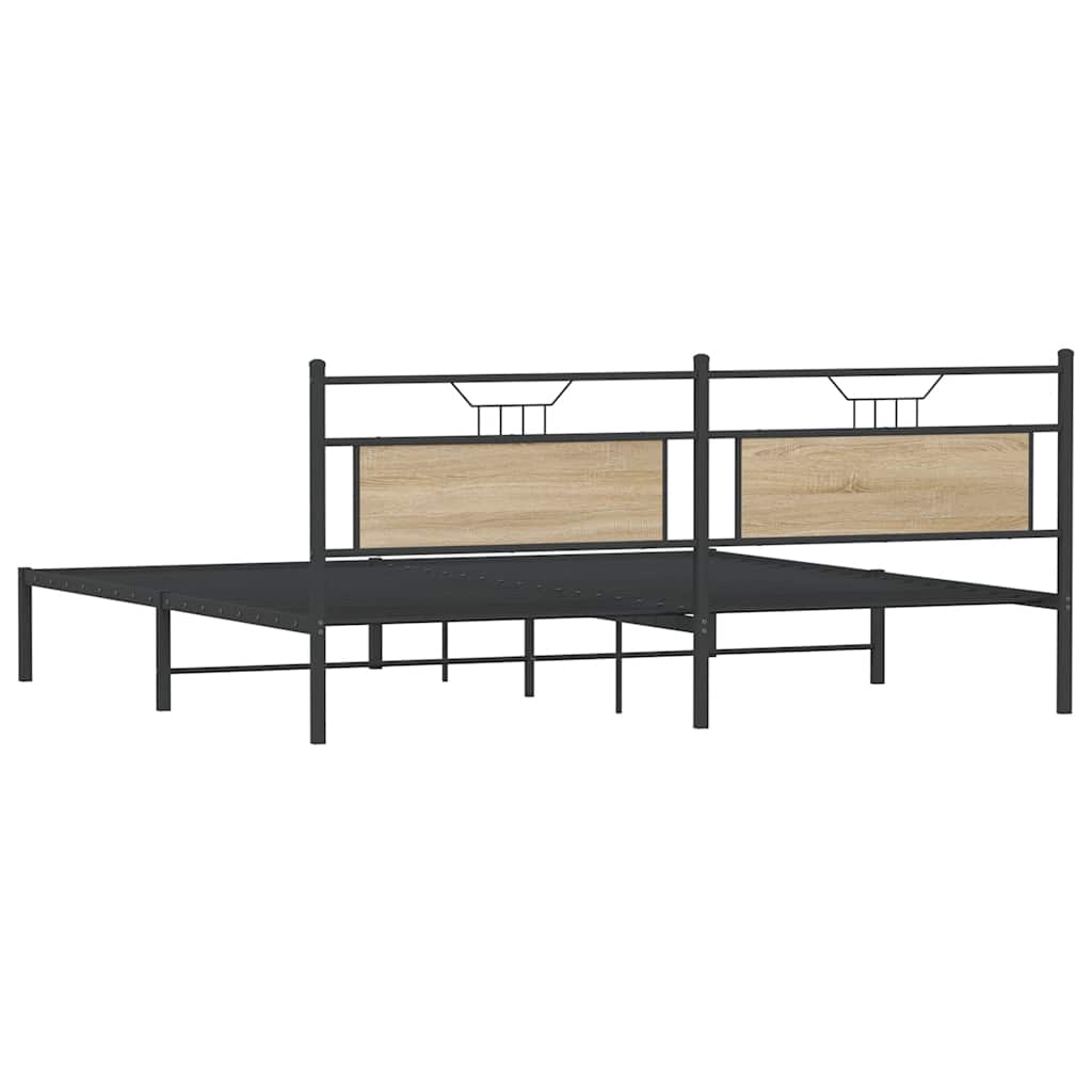 Giroletto senza Materasso Rovere Sonoma 193x203cm in Truciolato