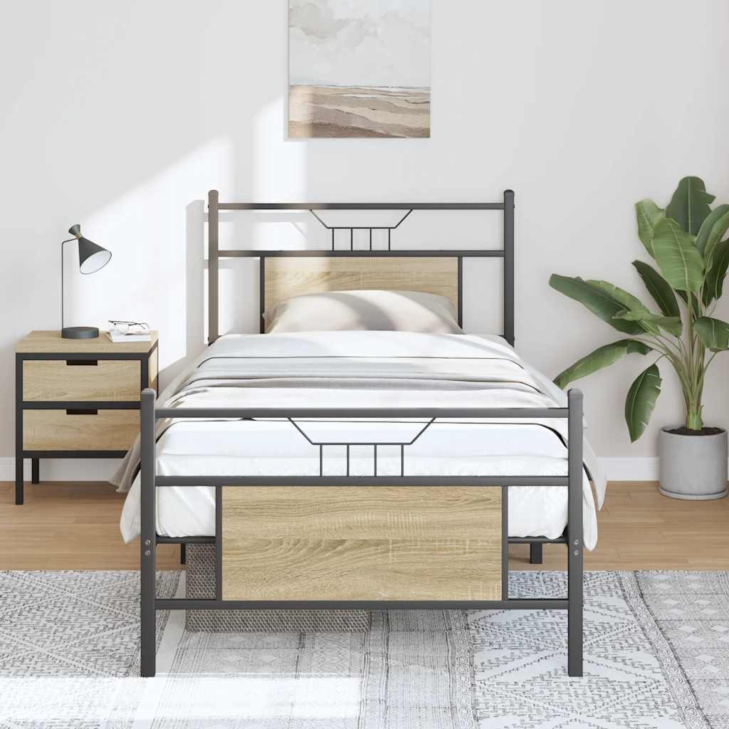 Giroletto senza Materasso Rovere Sonoma 80x200 cm in Truciolato | homemem39