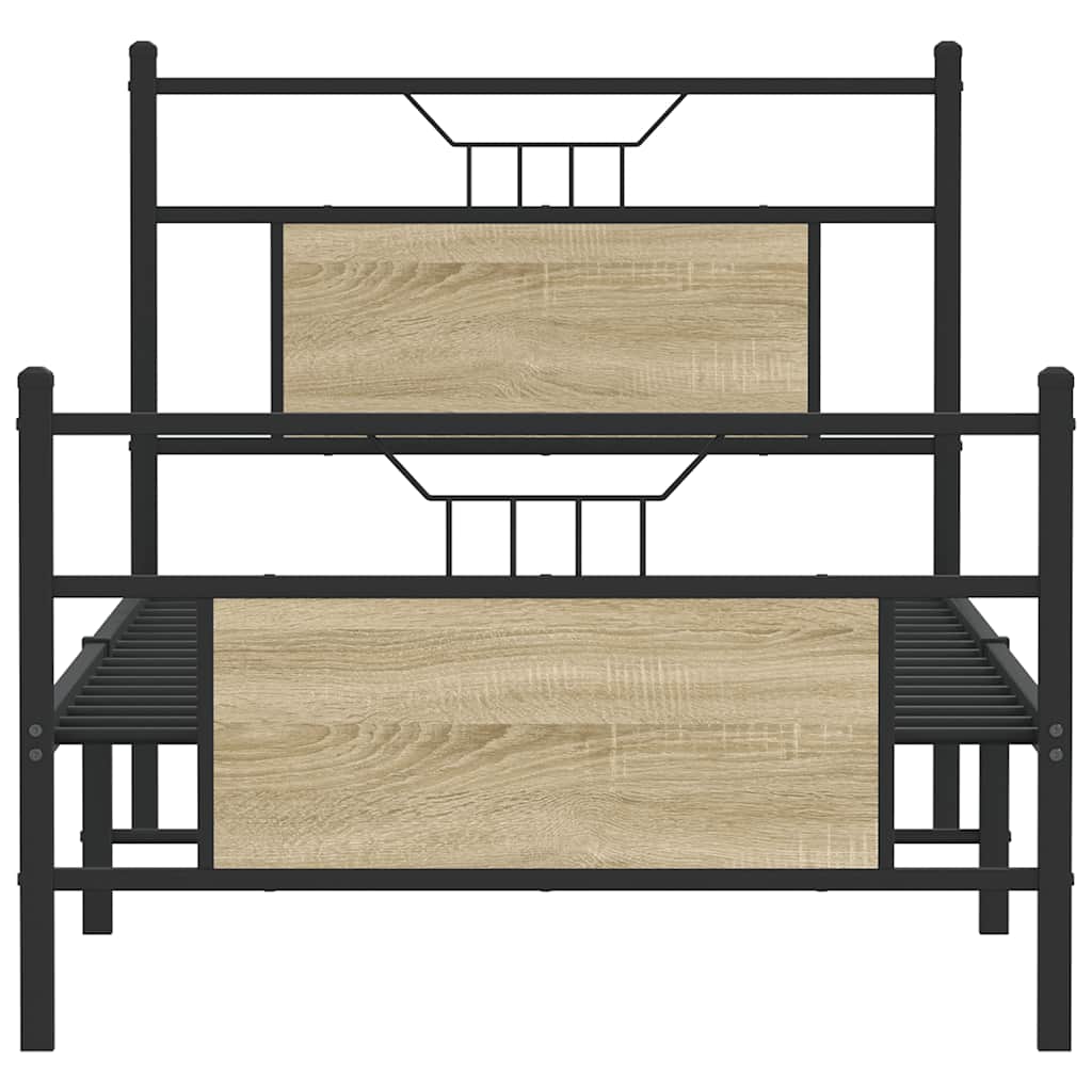 Giroletto senza Materasso Rovere Sonoma 90x190 cm in Truciolato