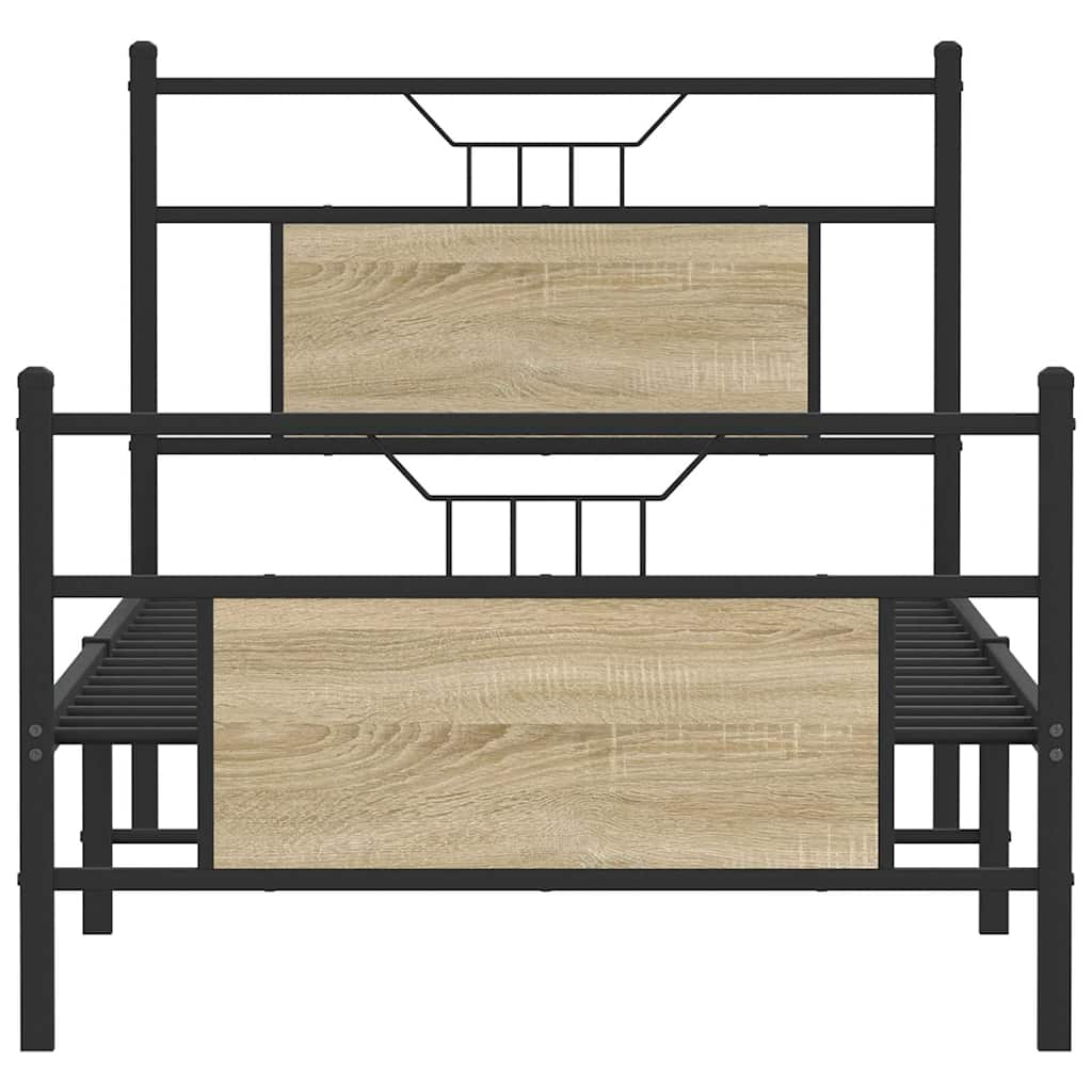 Giroletto senza Materasso Rovere Sonoma 90x200 cm in Truciolato