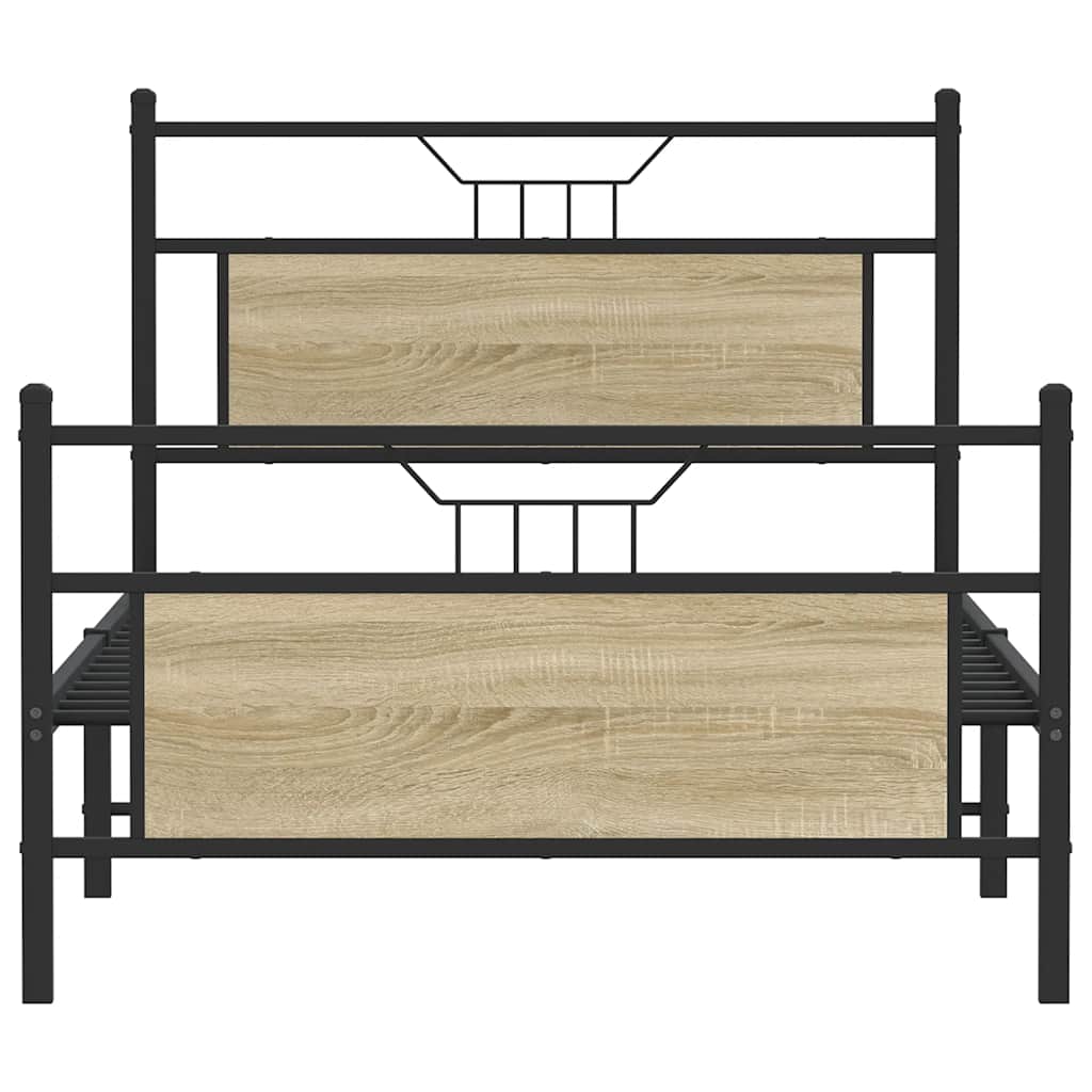 Giroletto senza Materasso Rovere Sonoma 100x190cm in Truciolato