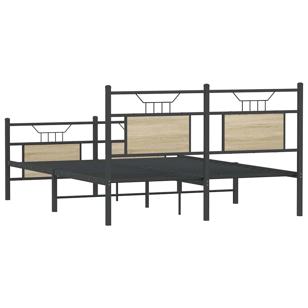 Giroletto senza Materasso Rovere Sonoma 140x190cm in Truciolato