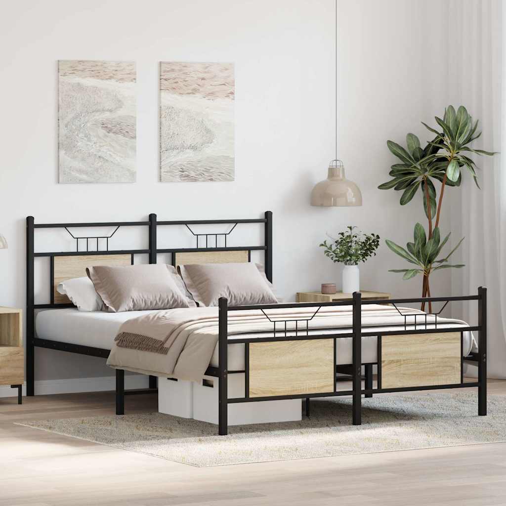 Giroletto senza Materasso Rovere Sonoma 140x200cm in Truciolato | homemem39