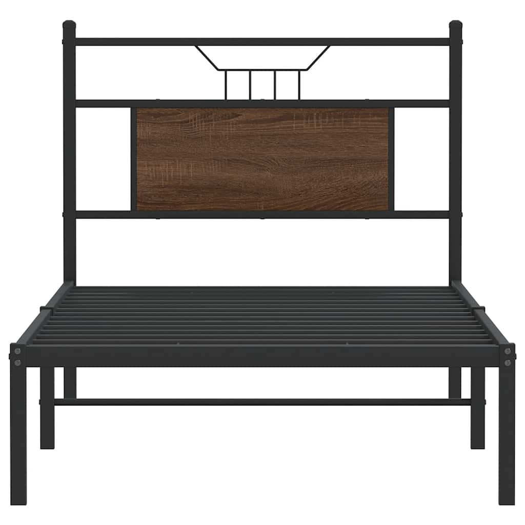 Giroletto senza Materasso Rovere Marrone 75x190cm in Truciolato