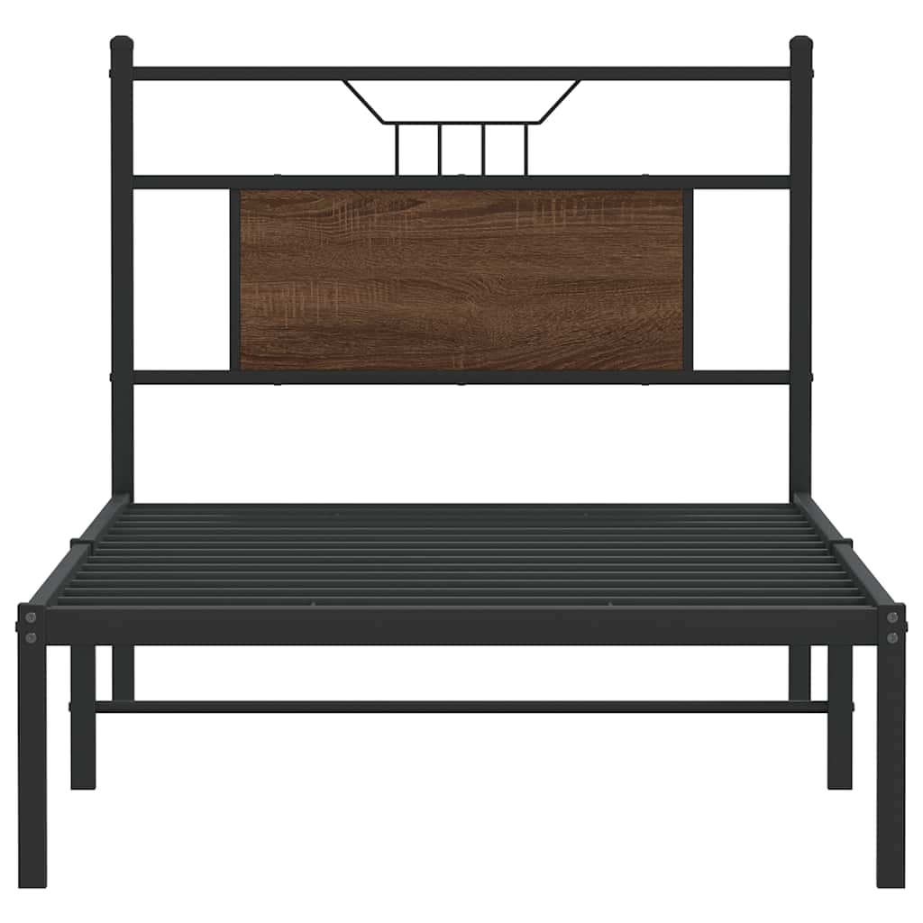 Giroletto senza Materasso Rovere Marrone 90x190cm in Truciolato