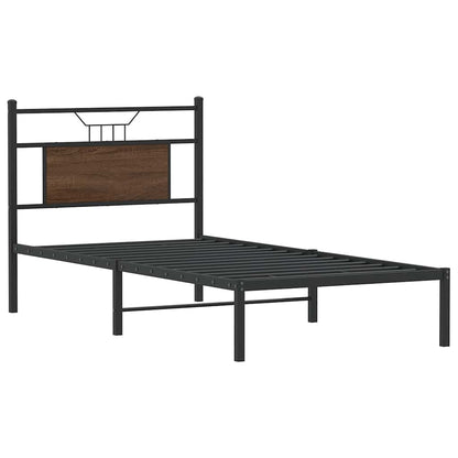 Giroletto senza Materasso Rovere Marrone 90x200cm in Truciolato