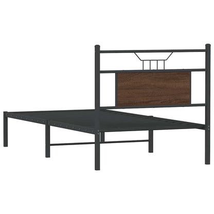 Giroletto senza Materasso Rovere Marrone 90x200cm in Truciolato