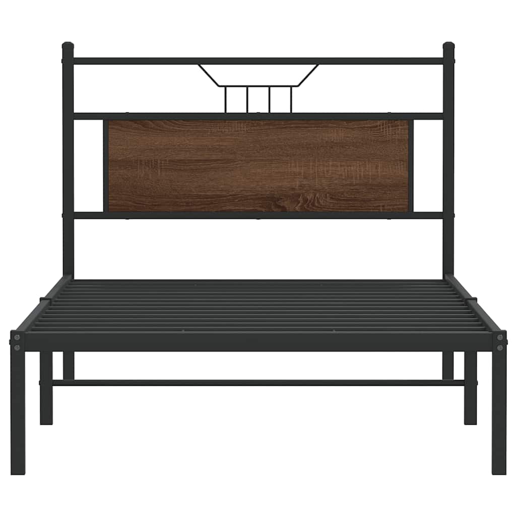 Giroletto senza Materasso Rovere Marrone 100x190 cm Truciolato
