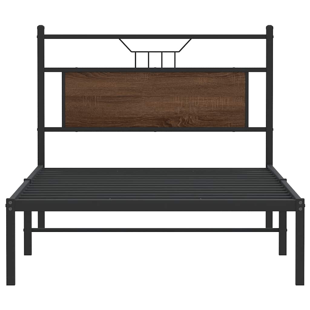 Giroletto senza Materasso Rovere Marrone 100x200 cm Truciolato