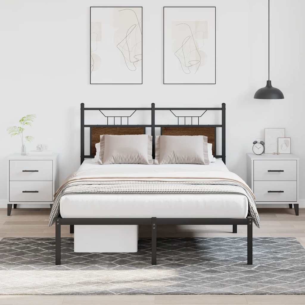 Giroletto senza Materasso Rovere Marrone 120x190 cm Truciolato