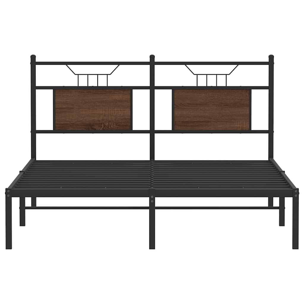 Giroletto senza Materasso Rovere Marrone 137x190 cm Truciolato