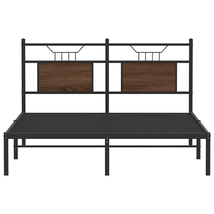 Giroletto senza Materasso Rovere Marrone 137x190 cm Truciolato