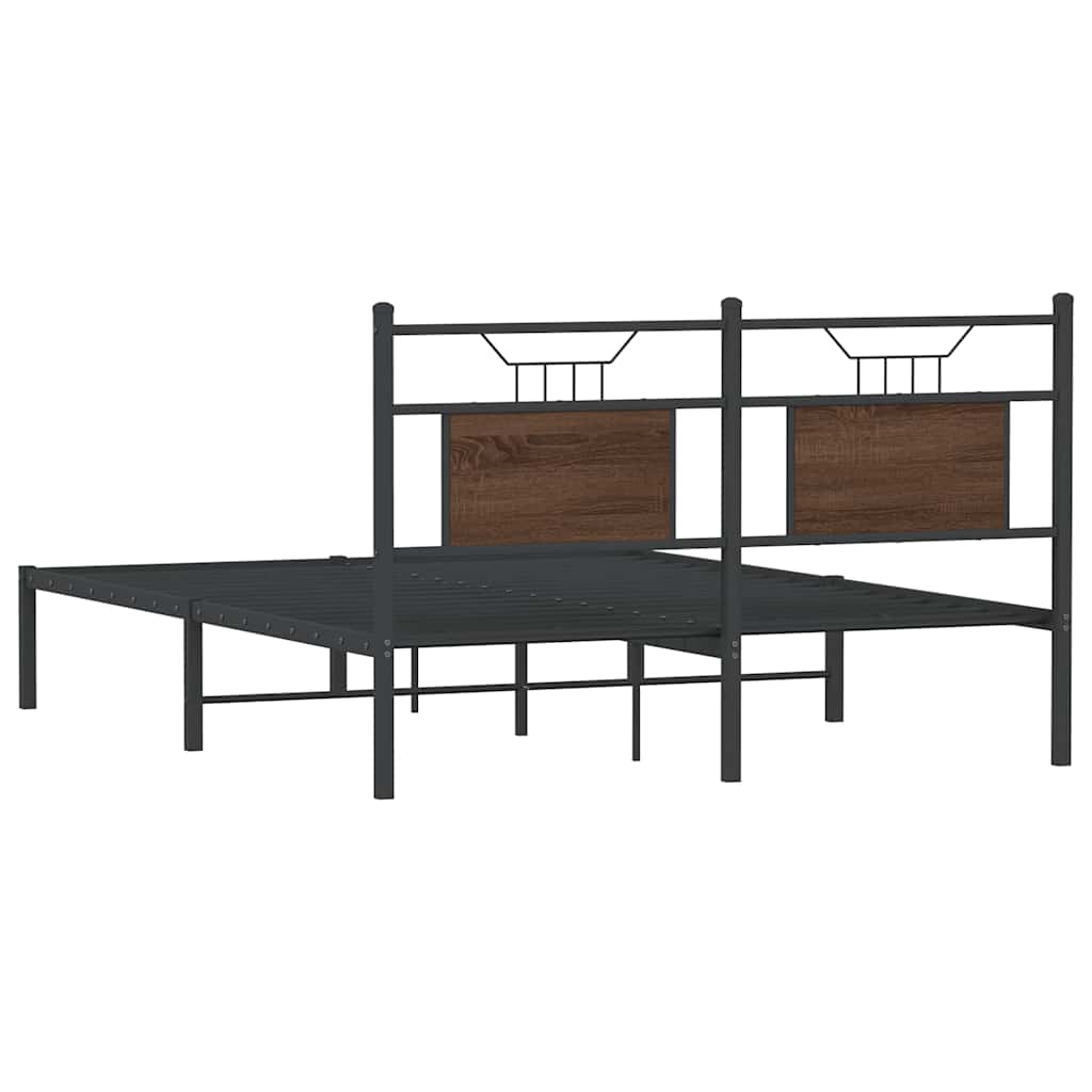 Giroletto senza Materasso Rovere Marrone 137x190 cm Truciolato