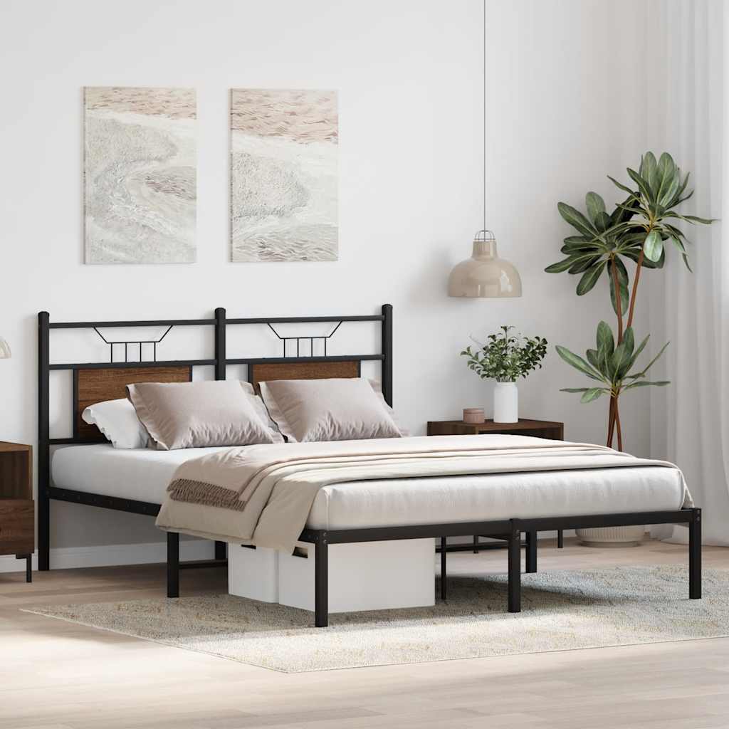 Giroletto senza Materasso Rovere Marrone 140x190 cm Truciolato | homemem39