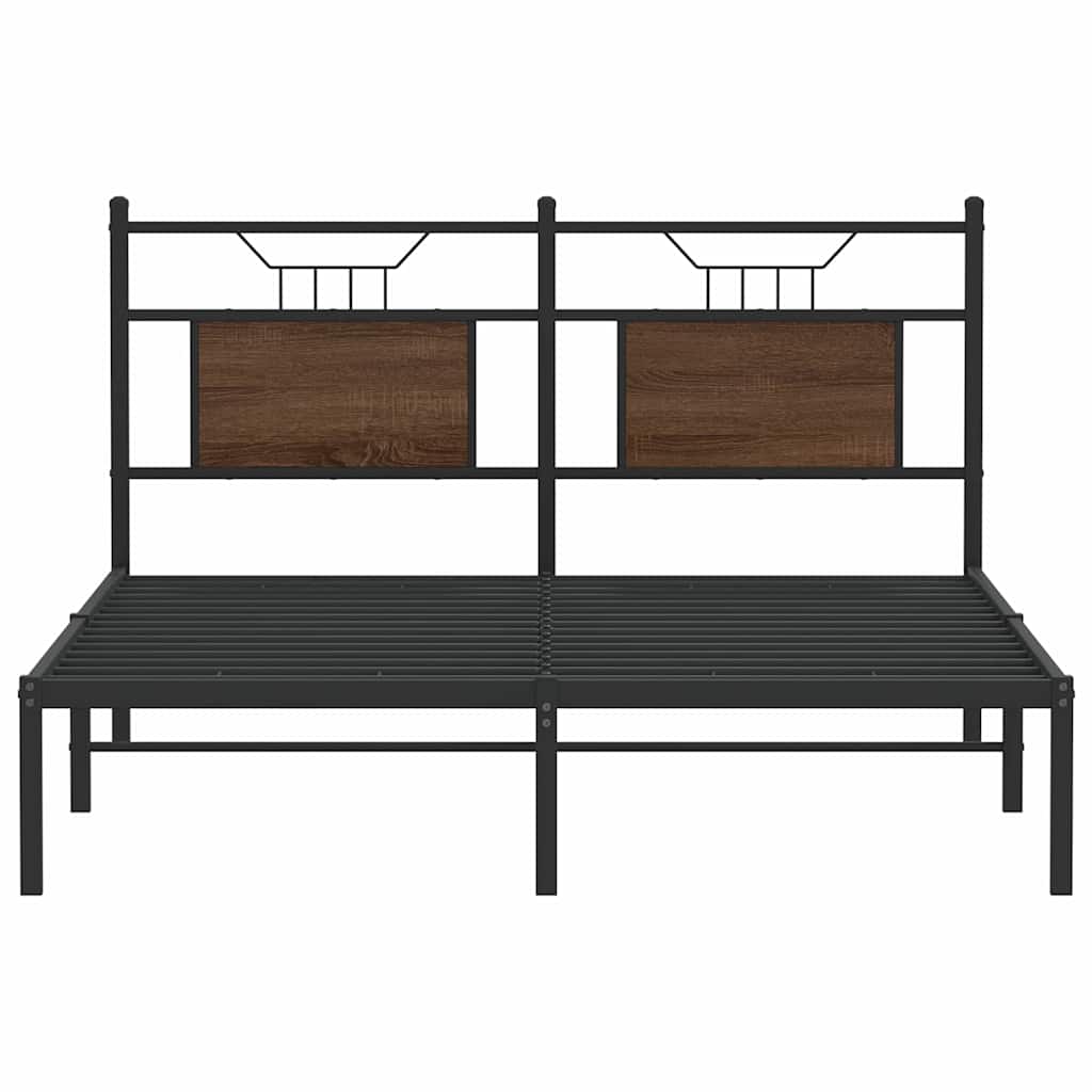 Giroletto senza Materasso Rovere Marrone 140x190 cm Truciolato | homemem39